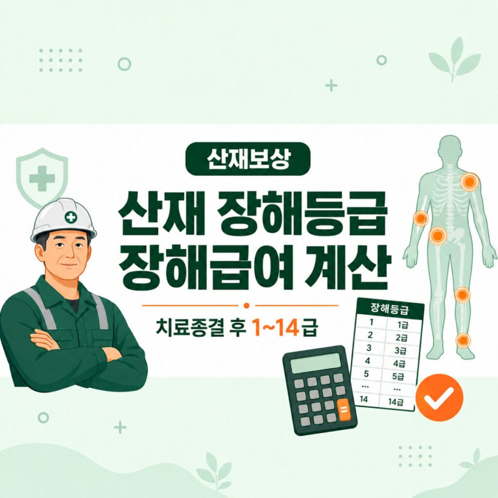 산재 장해등급과 장해급여 계산 및 신청시기 안내