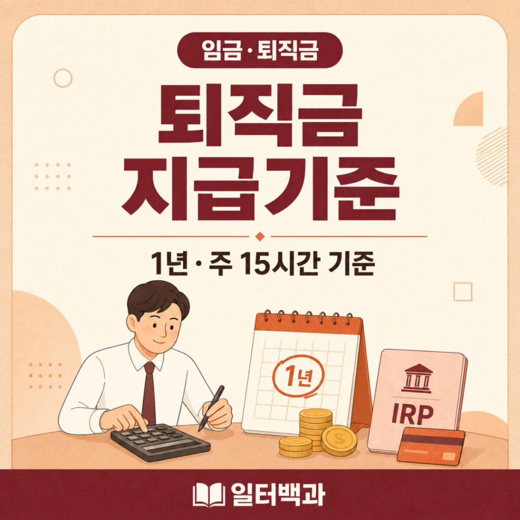 퇴직금 지급기준과 평균임금 계산방법 안내