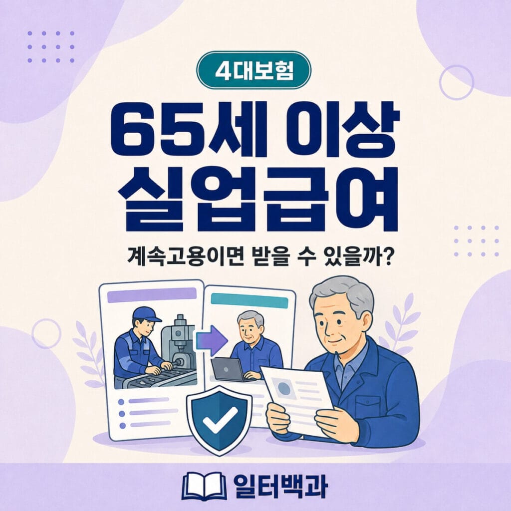 65세 이상 실업급여와 계속고용 및 고용보험 기준 안내