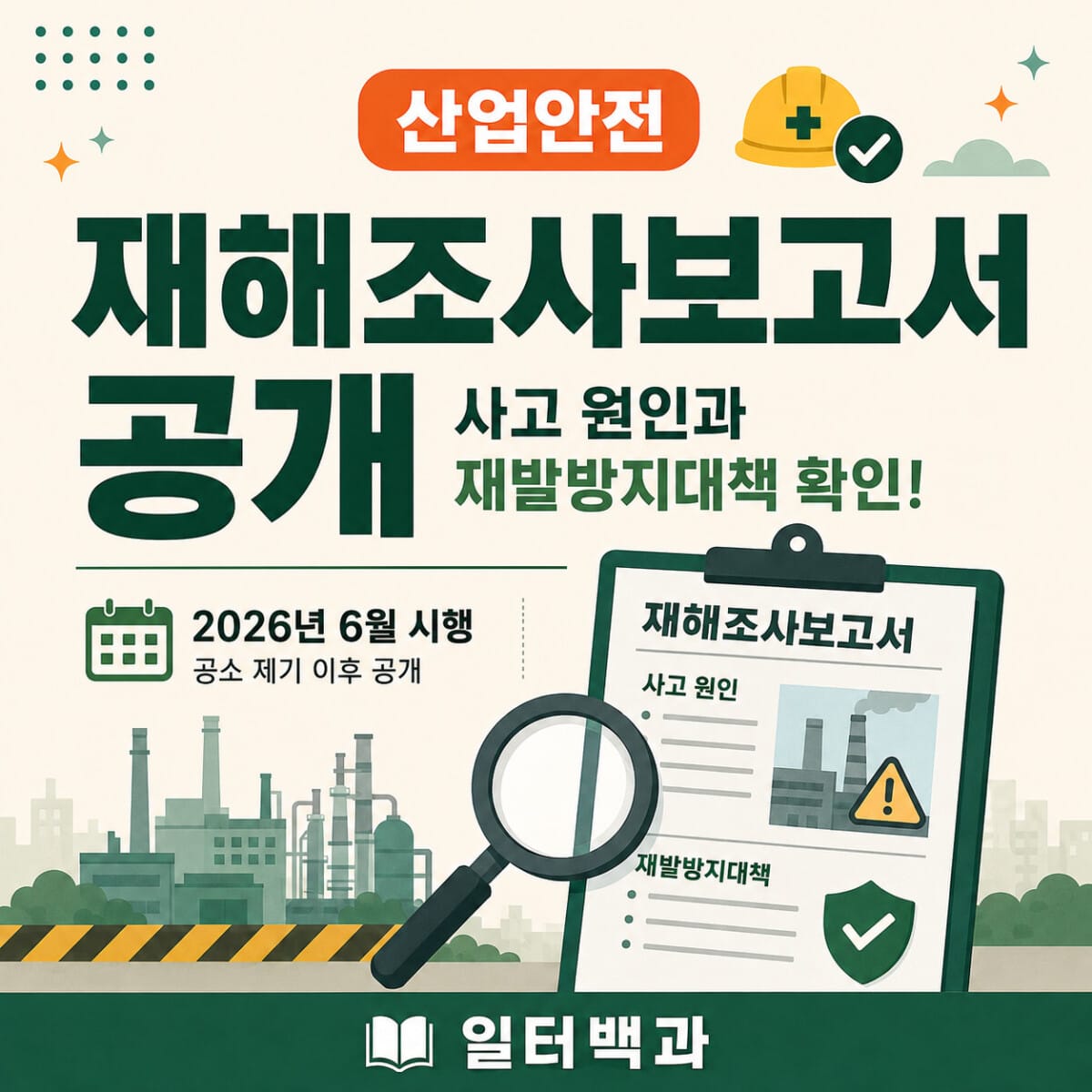 2026년 중대재해 재해조사보고서 공개와 사고원인 확인 방법
