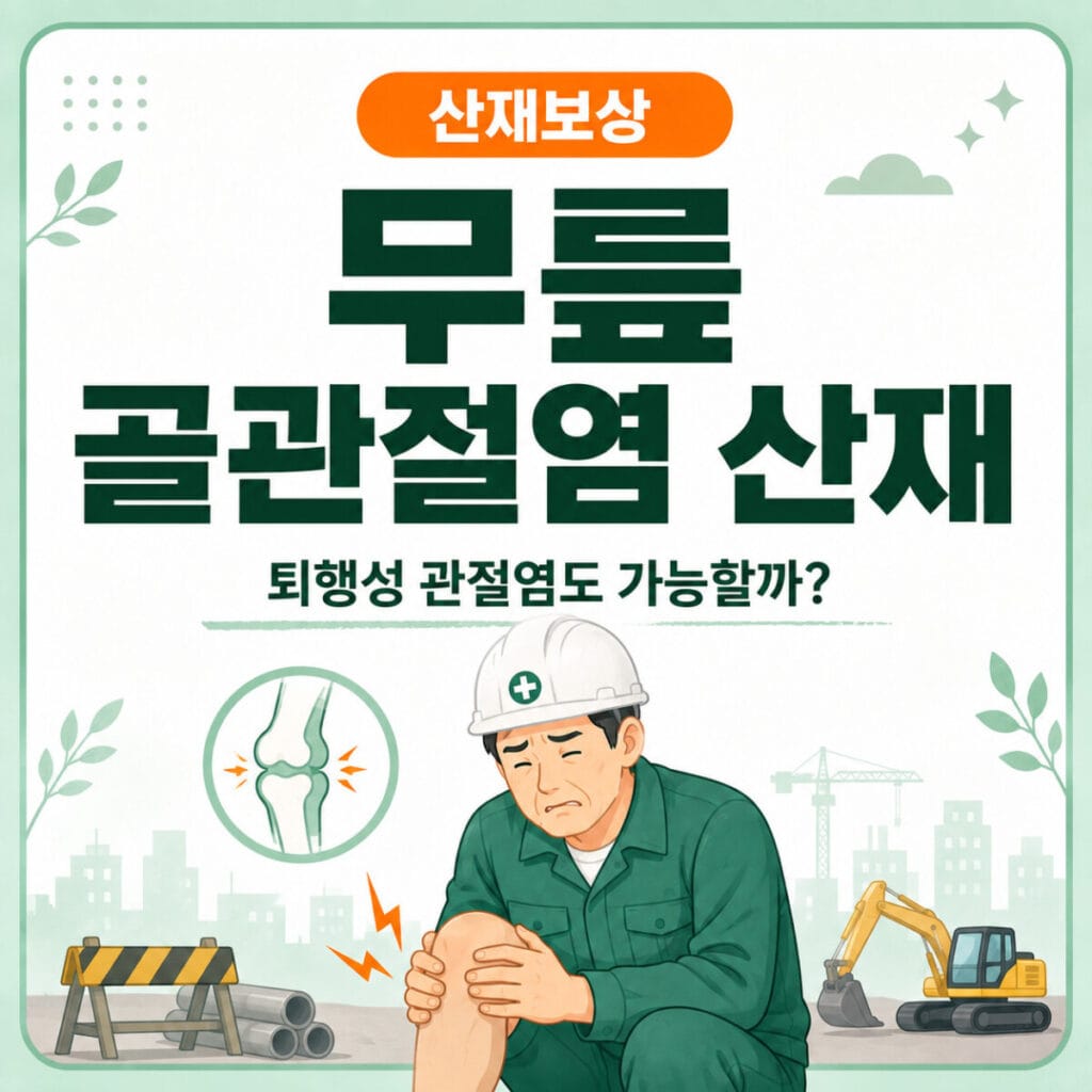 쪼그려 앉거나 무릎을 꿇고 장기간 일한 건설근로자의 무릎 골관절염 산재 인정기준 안내