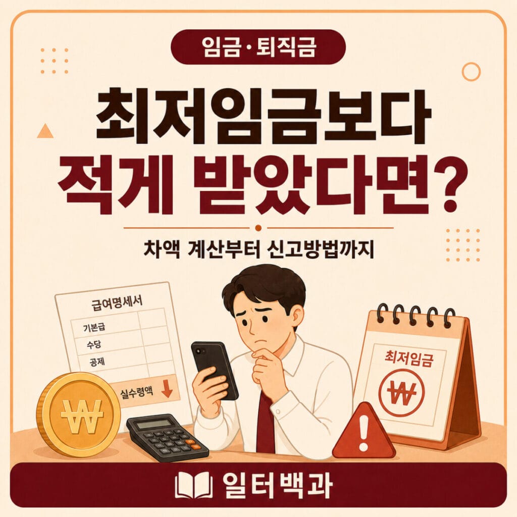 2027년 최저임금 미달 차액 계산과 노동청 신고방법