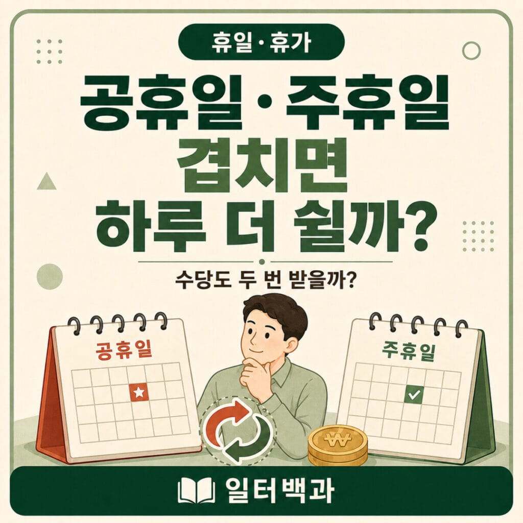공휴일과 주휴일이 같은 날 겹칠 때 추가휴일과 주휴수당 지급기준