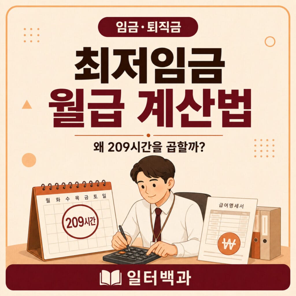 2027년 최저임금 월급 2236300원과 월 209시간 계산방법