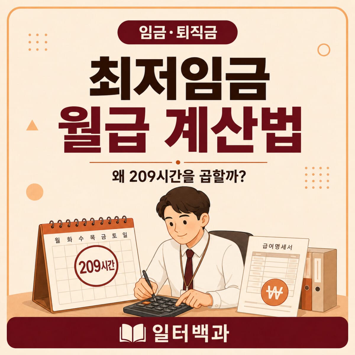 2027년 최저임금 월급 2236300원과 월 209시간 계산방법