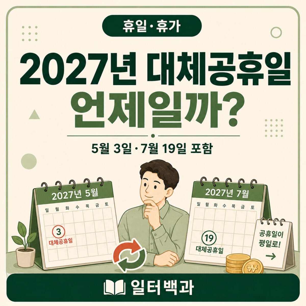 2027년 설날 노동절 제헌절 광복절 등 대체공휴일 날짜 총정리