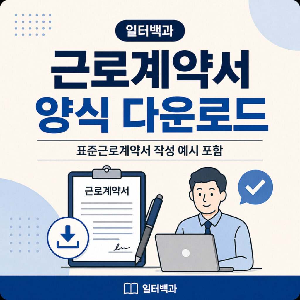 근로계약서 양식 다운로드와 작성 전 확인사항 안내