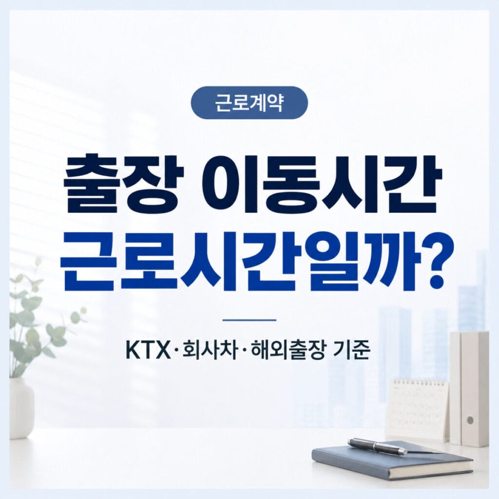 출장 이동시간 근로시간 KTX 회사차 해외출장 기준