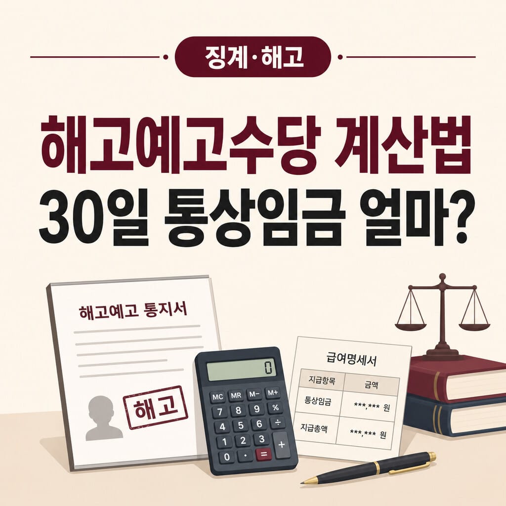 해고예고수당 30일분 통상임금 계산법 안내