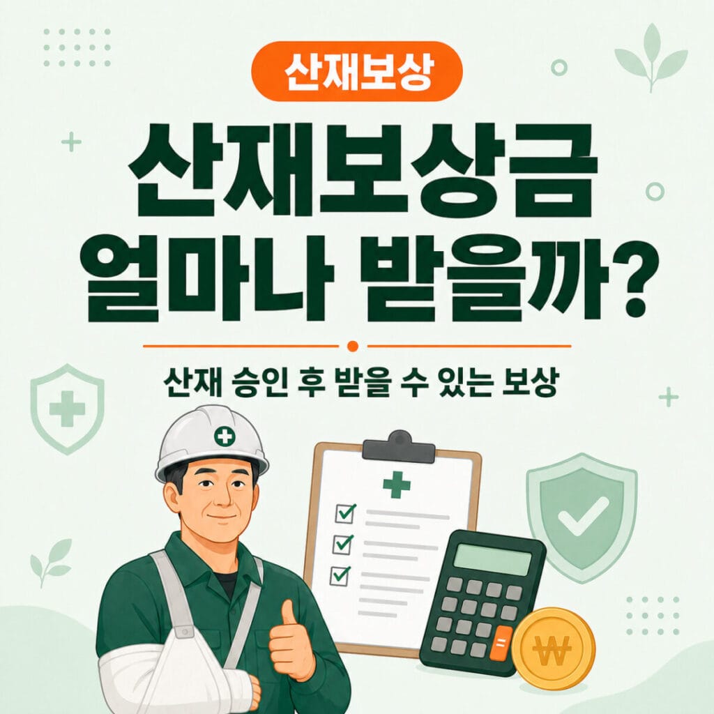 산재 승인 후 받을 수 있는 산재보상금 종류와 휴업급여 장해급여를 설명하는 일터백과 썸네일