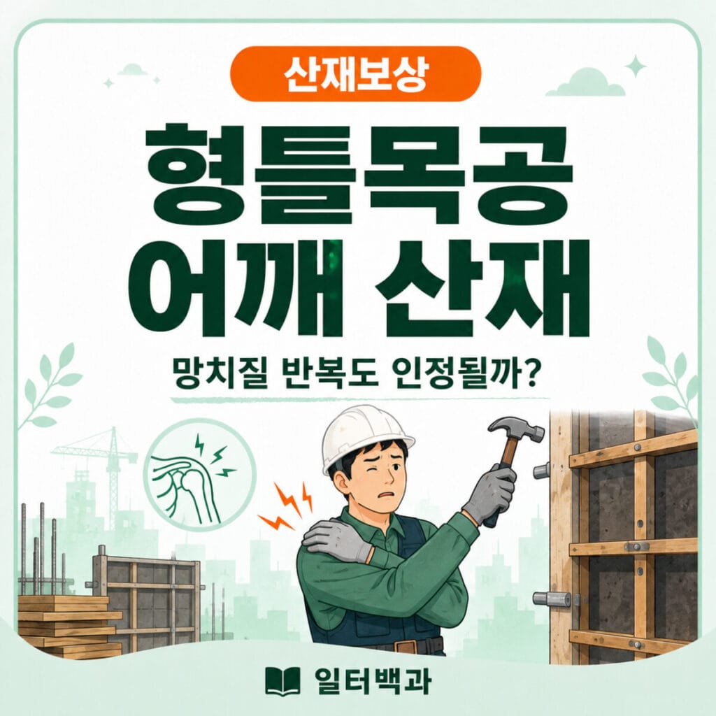 거푸집 조립과 해체 과정에서 팔을 높이 들고 작업하는 형틀목공의 회전근개파열 산재 인정기준