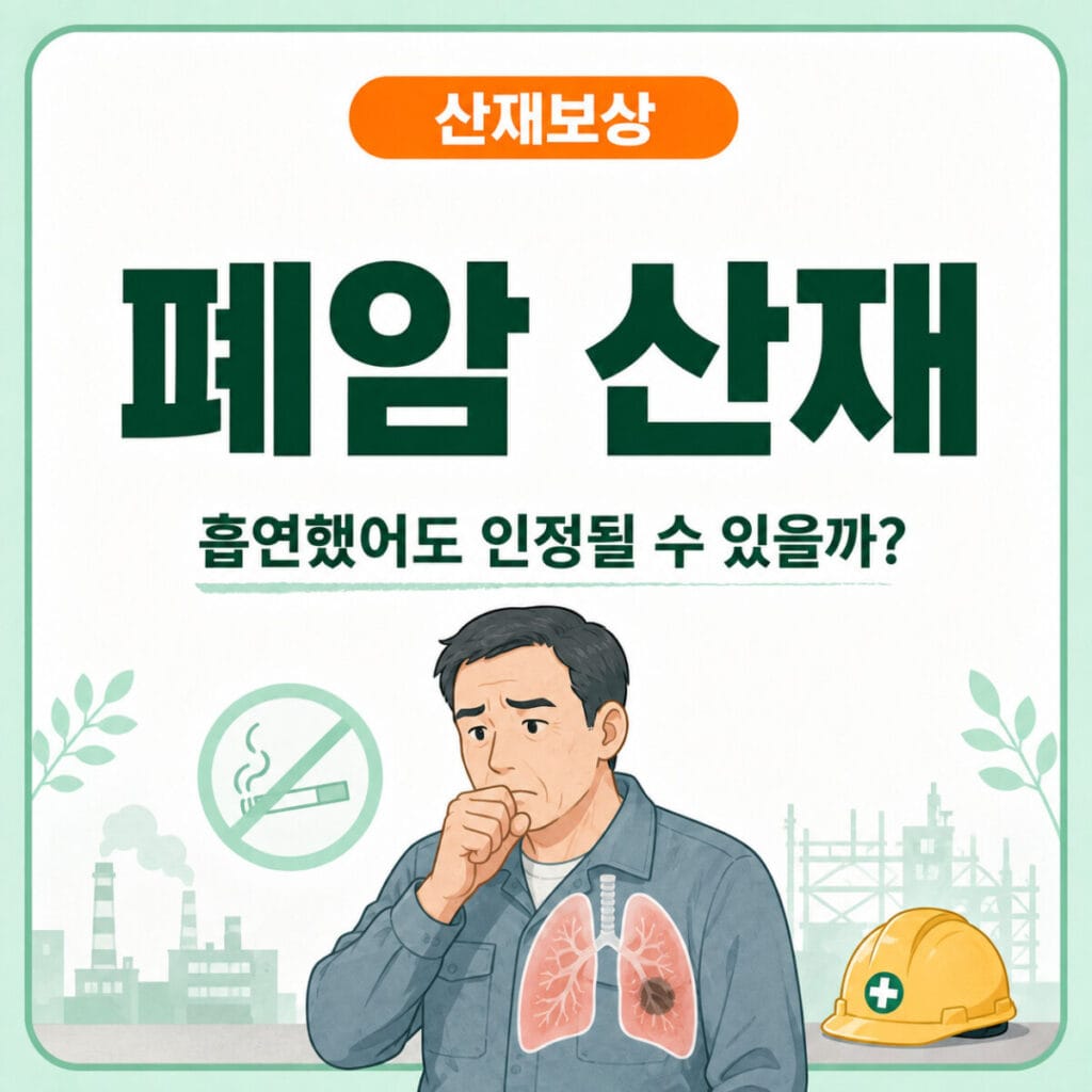 폐암 산재 인정기준과 업무상 발암물질 노출 여부를 설명하는 일터백과 썸네일
