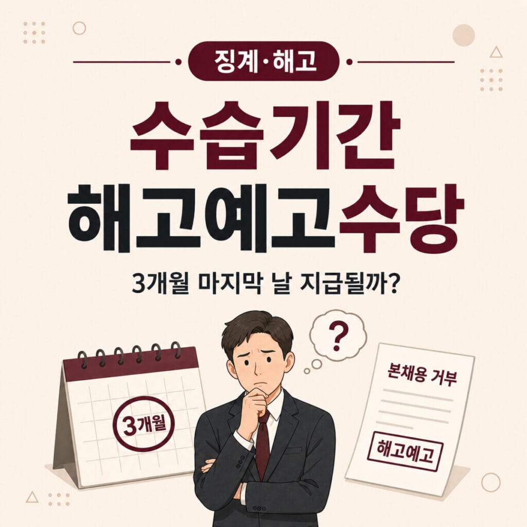 수습기간 해고예고수당 3개월 판단기준과 본채용 거부 시 지급 여부
