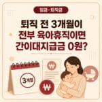 육아휴직 중 퇴직 시 간이대지급금 최종 3개월 체불임금 산정 기준