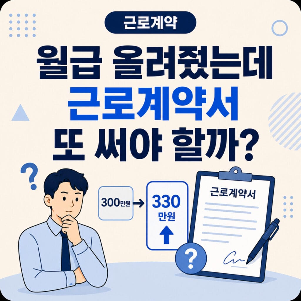 급여 인상 시 근로계약서 재작성과 변경된 근로조건 서면교부 기준
