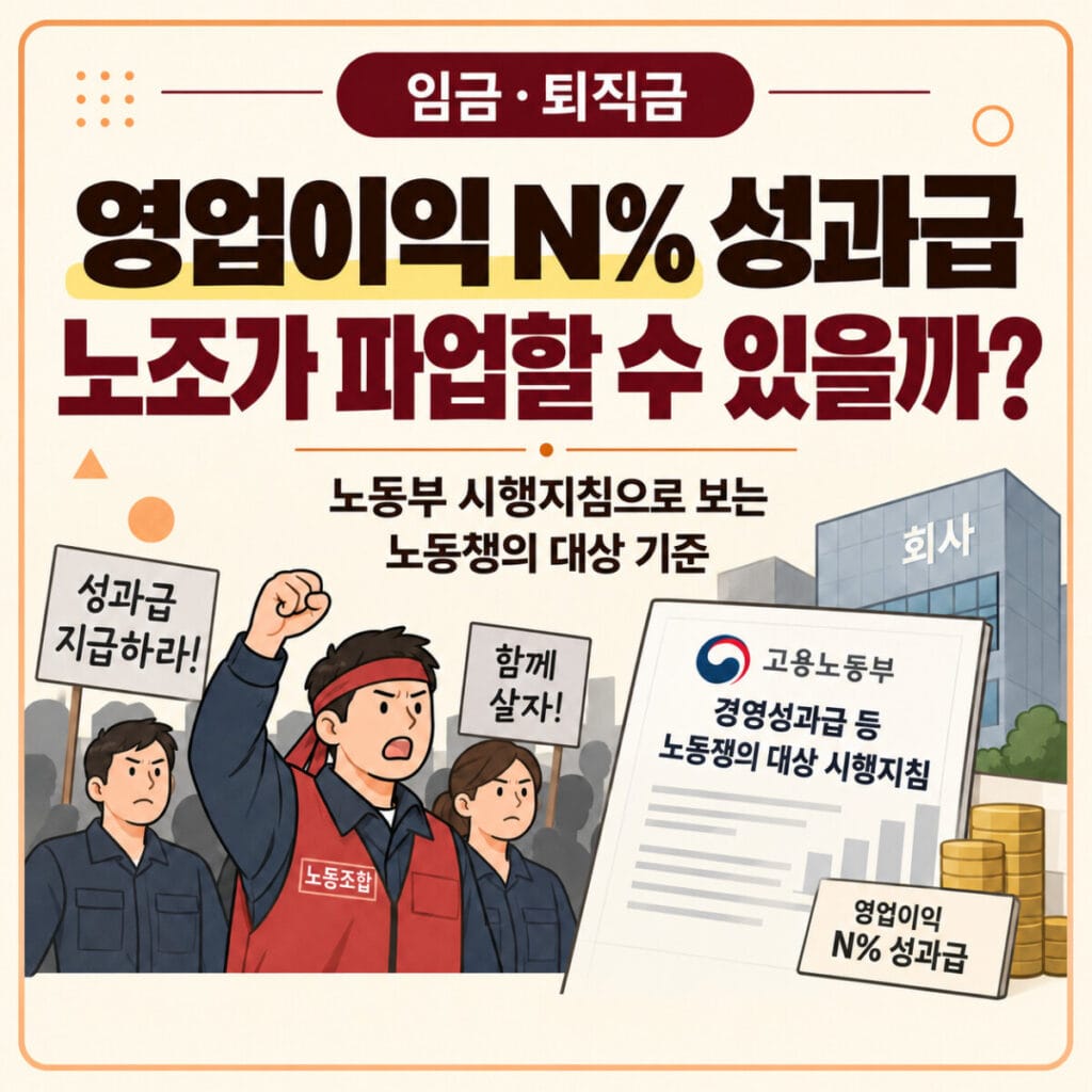 성과급 파업과 영업이익 N% 경영성과급 노동쟁의 기준