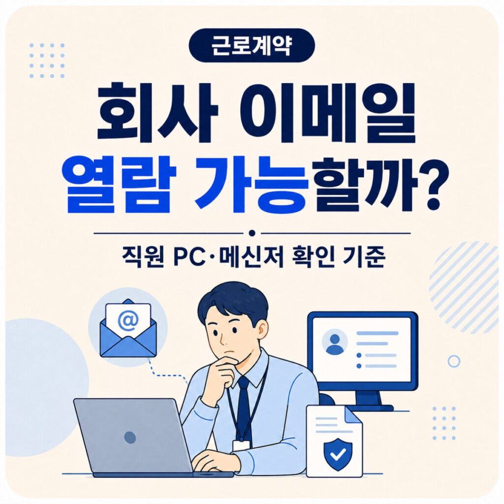 회사 이메일 열람과 직원 PC 메신저 확인 기준